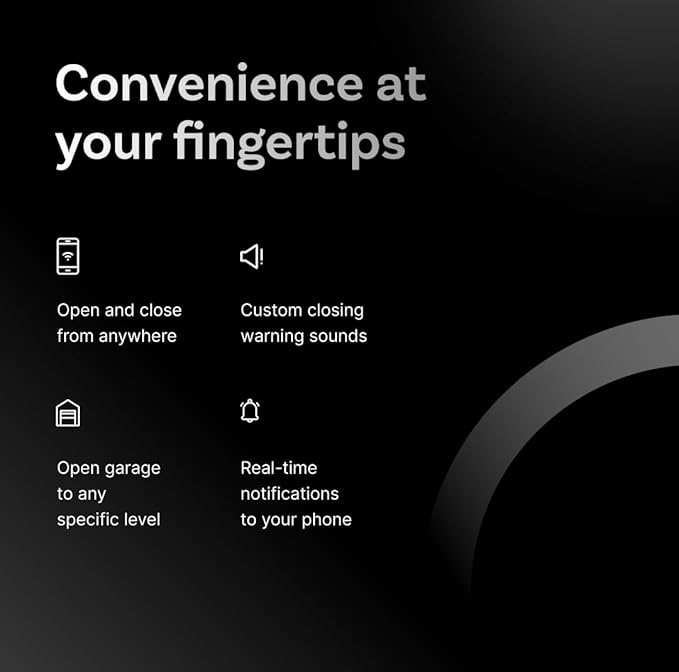 Konnected Smart Garage Door Opener blaQ - Works with Chamberlain/Liftmaster Security+ Openers - Local myQ Alternative - Alexa, SmartThings, Home Assistant, Hubitat, Control4, HomeSeer Integration