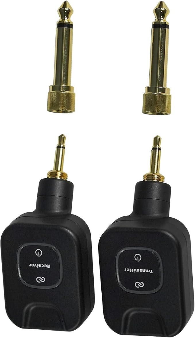 EROK WF-08 5.8GHz Wireless Guitar System with Rechargeable Charging Case – 4.6ms Ultra-Low Latency, 24-bit/48kHz, 100ft Range for Bass & Electric Instruments (WF-08)