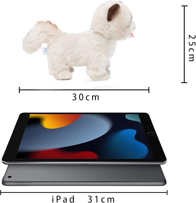 CU-MATE Electronic Stuffed Walking Cats, Realistic Interactive Pet Toy Cat, Walking, Barking, Wagging Tail & Talking, Present Gifts for 3+ Year (Ragdoll Cat)