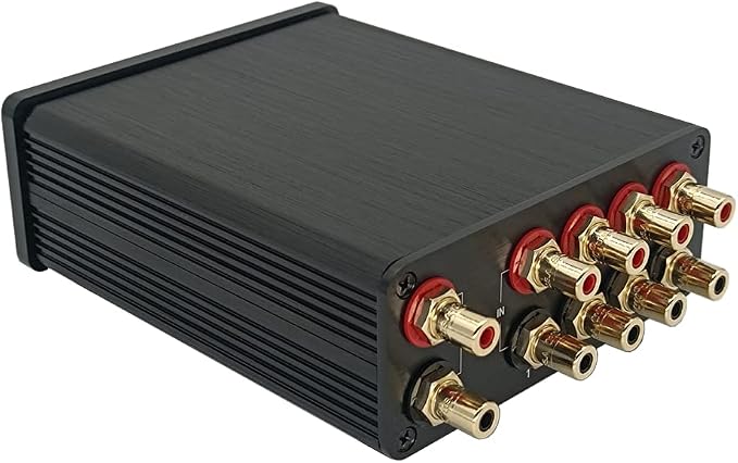 RCA Switch Stereo 4 in 1 Out Audio Signal Source Switcher HiFi Input Selector Splitter Box S1