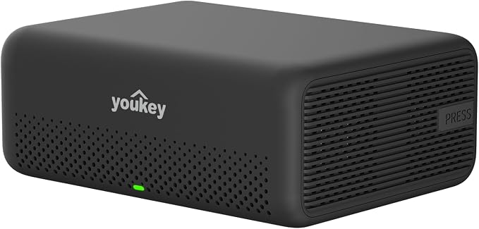 youkey Hub H310-B, No Monthly Fee, Surveillance Video Recording Hub with Advanced Encryption, AI Facial Recognition, Cross-Camera Tracking, 16GB Local Storage, 16TB Expandable, 2.4G WiFi/Ethernet