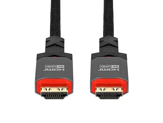 Monoprice 8K Certified Ultra High Speed HDMI Cable - 15 Feet - Black | Braided - HDMI 2.1, 8K@60Hz, 4k@120Hz, 48Gbps, HDR, VRR, CL3 in-Wall Rated