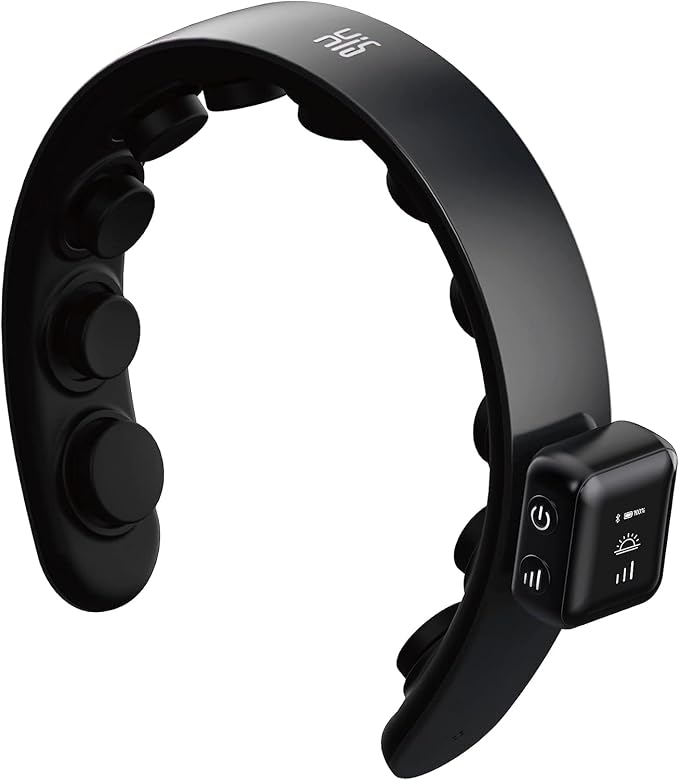 Master Massage H1 Fashion Hairband Head Massager - Slim & Lightweight, 11 Vibrating Heads, 5 Modes, 3 Intensities from Gentle Fingers to Acupressure (Deluxe, Black)