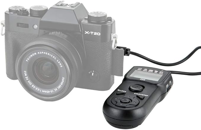 JJC Intervalometer Timer Remote & 2-Pack Soft Shutter Release Button for Fujifilm X100VI X100V X100F X100T X-T30 II XT30II X-T30 XT30 X-T20 XT20 X-T4 XT4 X-T3 XT3 X-T2 XT2 X-E3 XE3 Cameras & More