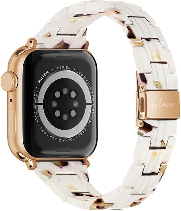 Solace Bands Slim Matte Resin Watch Band - Universal Fit for Apple Watch Bands for Women and Men, iWatch Bands for 38mm 40mm 41mm 42mm 44mm 45mm 49mm Ultra, SE and Series 11 10 9 8 7 6 5 4 3 2 1
