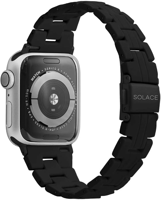 Solace Bands Slim Matte Resin Watch Band - Universal Fit for Apple Watch Bands for Women and Men, iWatch Bands for 38mm 40mm 41mm 42mm 44mm 45mm 49mm Ultra, SE and Series 11 10 9 8 7 6 5 4 3 2 1