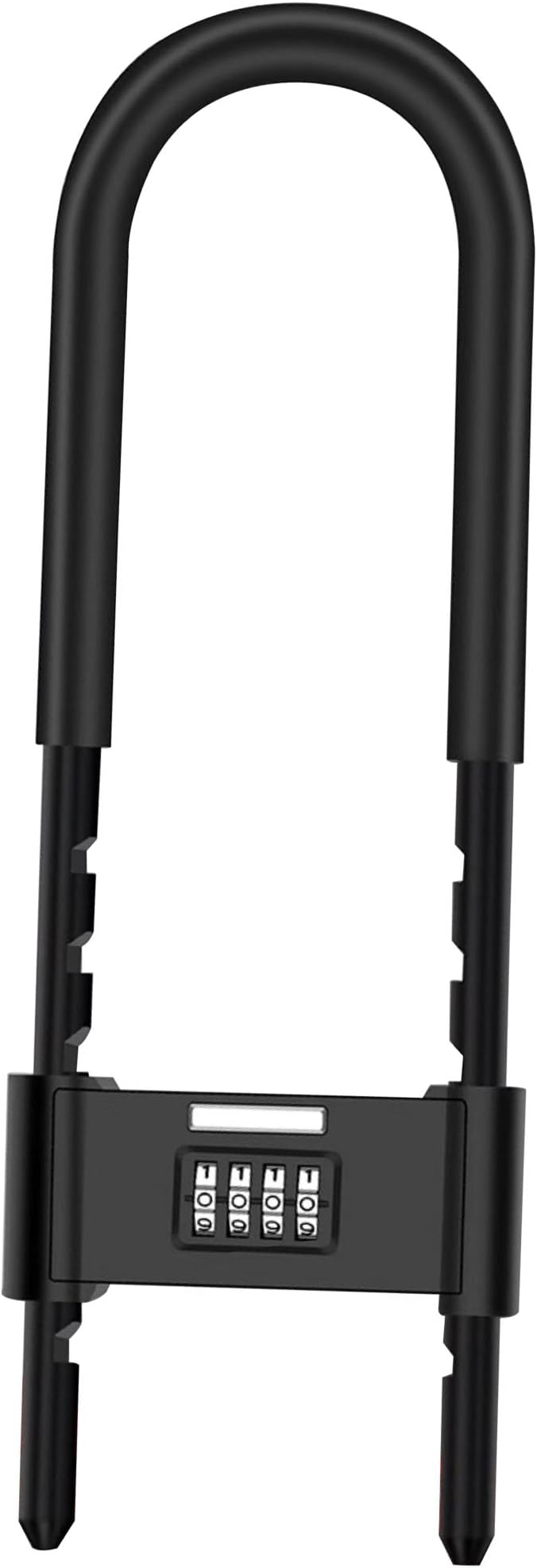 4 Digit Combination Padlock,Heavy Duty Anti Theft U-Shape Security Code Lock with Adjustable Shackle,for Bicycles, E-Bike,Mountain Bike,Glass Door,Gates,Shed, Fence [ Adjustable Range 160-270mm]
