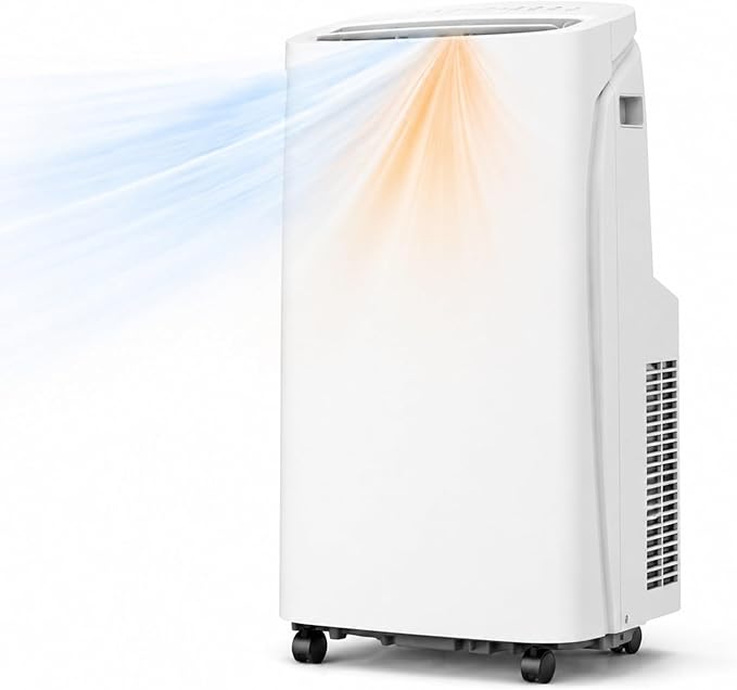 Coolblus Portable Air Conditioners 14000 BTU, 4 in 1 Portable AC Unit with Cool/Dehumidify/Fan,Wi-Fi Smart Quiet AC Cool Up to 650 Sq.Ft, Remote Control, Auto Swing, White-14000BTU-WIFI