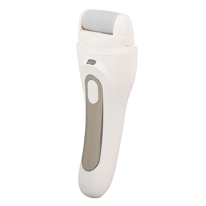 Electric Callus Remover, 3 Adjustable Speeds IPX7 Water Proof USB Rechargeable LCD Display Electric Foot File Portable Electronic Foot File Pedicure Tools Callus Remover Foot Scrubber Kit (White)