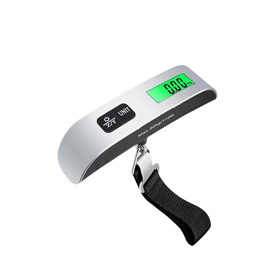 Luggage Weight Scale, 1pcs Portable Scale Digital LCD Display 110lb/50kg Electronic Luggage Hanging Suitcase Travel Weighs Baggage Bag Weight Balance,for Travel(Scale A)