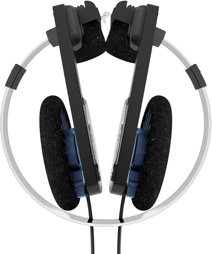 Koss Porta Pro Classic On-Ear Headphones, Retro Style, 3.5mm Wired Plug, Durable, Black/Silver