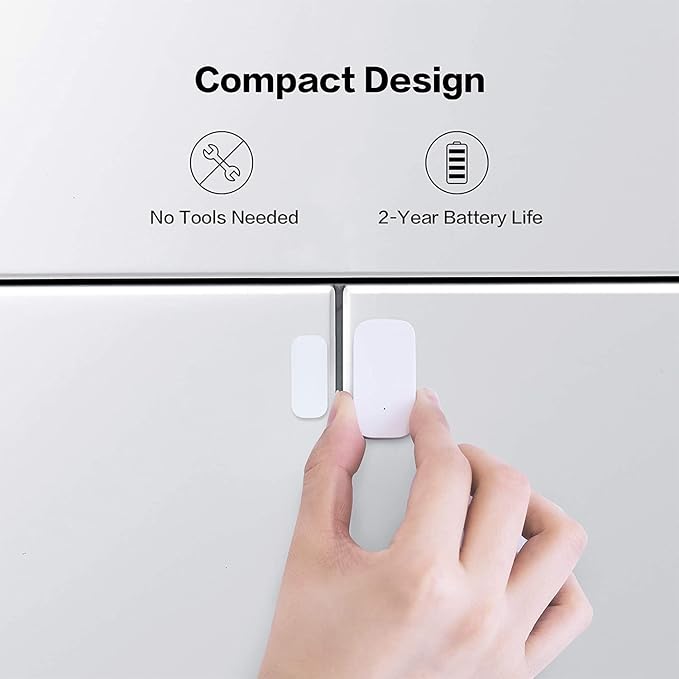 Aqara Zigbee Door and Window Sensor 3 Pack, Wireless Mini Contact Sensor, Home Automation, Requires Aqara Hub, Zigbee Connection, Kid Safety, Compatible with Apple HomeKit, Alexa, Works with IFTTT