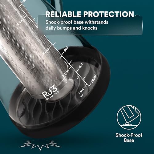 Airtight Cold Brew Iced Coffee Maker 1.0L with Double Wall Single Lip Insulated Glass Cup