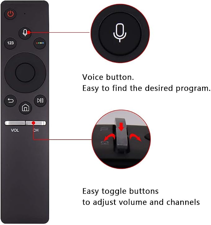 BN59-01266A BN59-01241A RMCSPM1AP1 BN59-01292A Replaced Voice Remote fit for Samsung Smart TV UN65MU6500FXZA