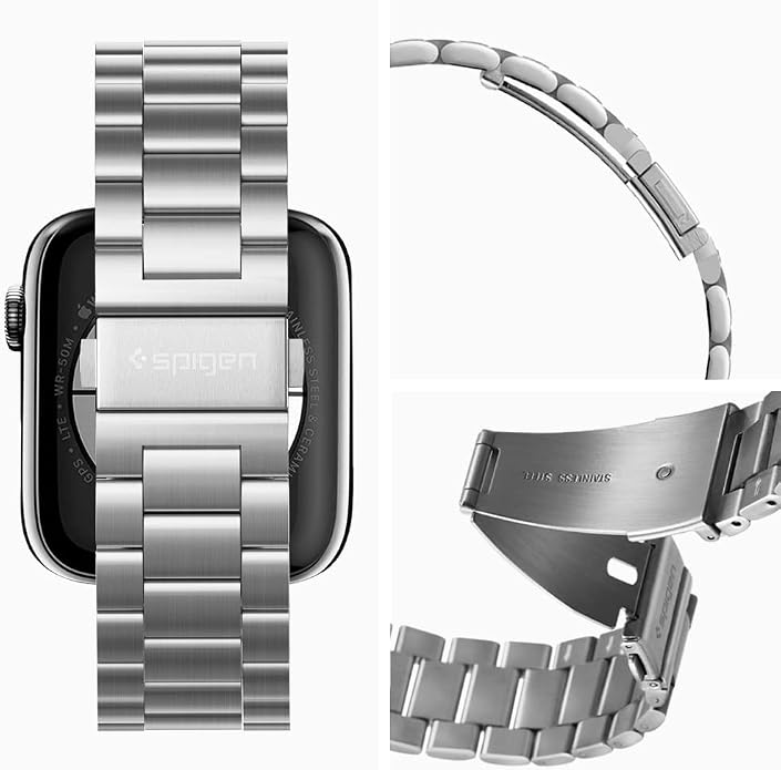 Spigen for Apple Watch Band, Modern Fit Compatile with Ultra 3/2/1 49mm, Series 11/10 46mm, 9/8/7 45mm, SE3/SE2/SE/6/5/4 44mm, 3/2/1 42mm Premium Business Wristband Strap