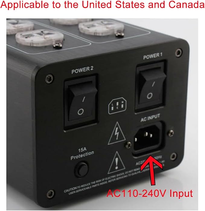 3000W 15A 100-240V AC8.8 Advanced Audio Power Purifier Filter AC Power Socket Video Noise Eliminator/Line Conditioner/Whole Entertainment System Protection