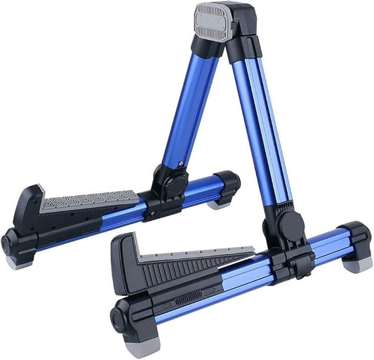ENO MUSIC Folding Acoustic Guitar Stand, Suitable for Electric Guitars, Bass Guitars (BLUE)