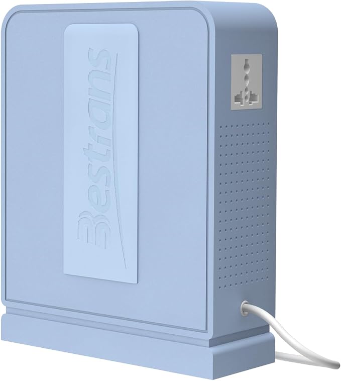1000W Step Up Transformer 110v to 220v Converter, Heavy Duty Voltage Converter 110v-120v to 220v-240v with Dual Outlets, Overload Protection & Ultra-Quiet for Home Appliances, Light Blue