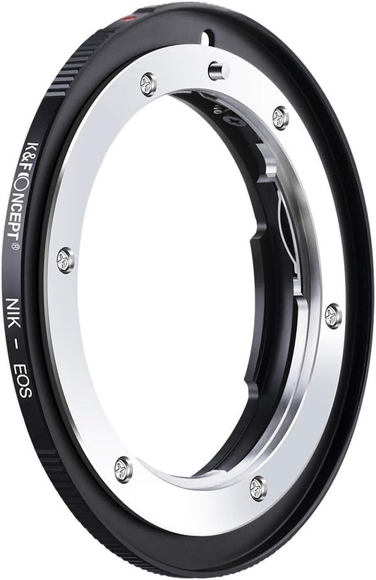 K&F Concept Updated NIK to EOS Adapter, Manual Lens Mount Adapter for Nikon F/AI Mount Lens and Canon EOS EF EF-S Mount Camera