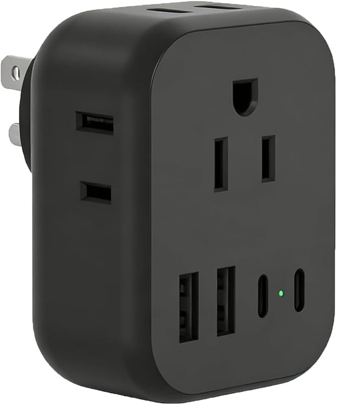 Type G Adapter for Travel, US to UK Plug Adapter with 4 Outlets 5 USB Ports (3 USB-C), Power Outlet Adaptor for USA to Ireland England London British Scotland Hong Kong Kenya