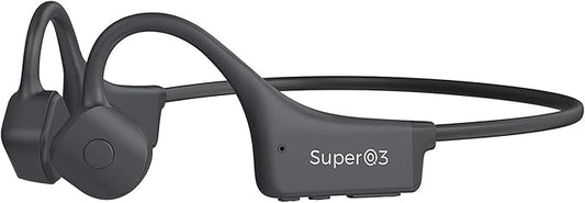 Waterproof Bone Conduction Headphones Bluetooth 5.2 Open Ear Wireless Sports Headset Earphones with Dual Noise-canceling Mics Induction Conducting Headphone for Running Workout Gym