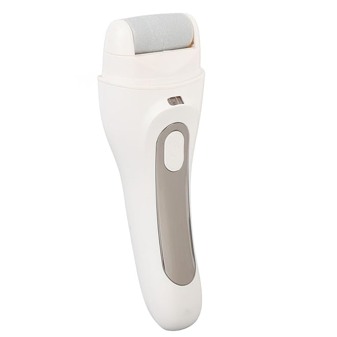 Electric Callus Remover, 3 Adjustable Speeds IPX7 Water Proof USB Rechargeable LCD Display Electric Foot File Portable Electronic Foot File Pedicure Tools Callus Remover Foot Scrubber Kit (White)