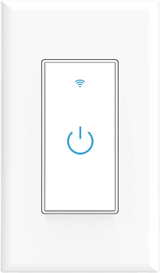Smart Light Switch, WiFi Switch Touch Wall Switch 1 Gang, Compatible with Alexa Google Home
