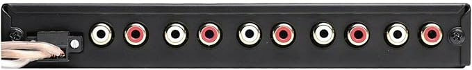 Autotek ATEQ709 4-Band Audio Equalizer with Built-in 2-Way Crossover, 9 Volts, 1/2 DIN, re-amp EQ with Front/Rear Active Crossover, and Selectable 12dB high-Pass Crossover,Black