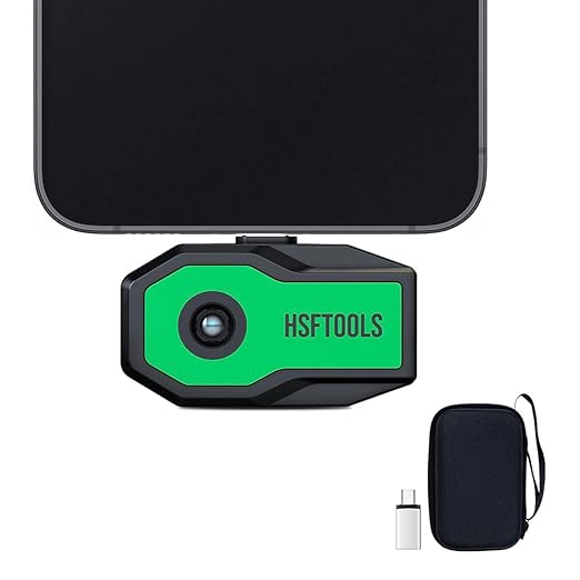 HSFTOOLS Finder S2 Android Thermal Imager,512x384 Super Resolution,256x192 IR Resolution,Thermal Camera for Andriod Phones and Tablets,Carrying Case,USB-C(Not Compatible with iPhone 15/16)