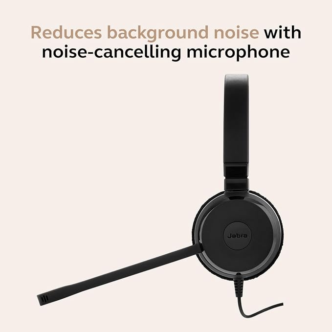 Jabra Evolve 20 Wired Headset (2025 Edition) - Single-Ear Set for Office and Work from Home - Call Control - Certified for MS Teams - USB-C/A Connectivity - Black