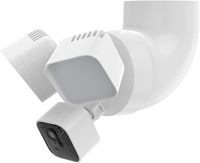 Holicfun Eave Mount for Ring Floodlight Cam Wired Plus/Pro, Ring Smart Lighting Floodlight Wired, Blink Wired Floodlight Camera, Wyze Floodlight Camera v2/Pro, and Roku Floodlight Camera - White