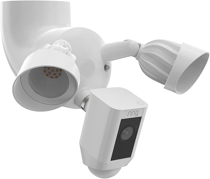 Holicfun Eave Mount for Ring Floodlight Cam Wired Plus/Pro, Ring Smart Lighting Floodlight Wired, Blink Wired Floodlight Camera, Wyze Floodlight Camera v2/Pro, and Roku Floodlight Camera - White