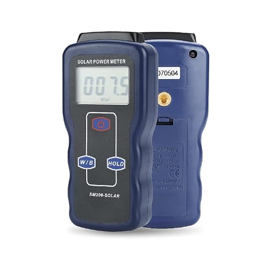 Digital Solar Power Meter, Sun Light Energy Measuring Tester for Testing Car Window Performance, Handheld Portable Sunlight Meter, W/m2 Meter