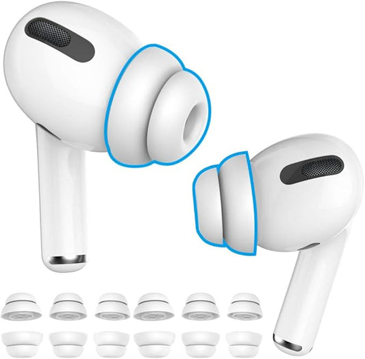 Delidigi for 6 Pairs AirPods Pro 2nd/1st Generation Ear Tips Replacement,Noise Reduction Silicone Earbuds Earplug Accessories Built-in Dust Guard Screen&Fit in The Charging Case S/M/L Size