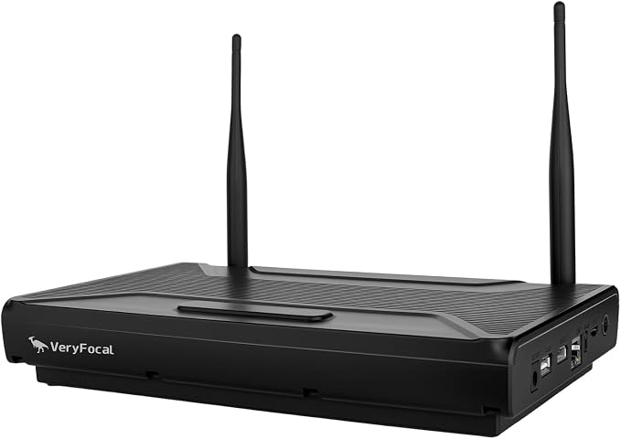 10CH 4K NVR with Built-in WiFi 6 Router - H.265 Compression, Works with/Without Internet, Standalone DVR for Home Security Cameras