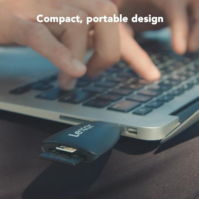 Lexar Multi-Card 2-in-1 USB 3.1 Reader, Works with SD and microSD Cards (LRW450UBNA)