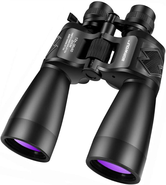 12-36X60 High Magnification HD Professional Zoom Binoculars Outdoor Hunting Telescope High Power Binoculars for Bird Watching