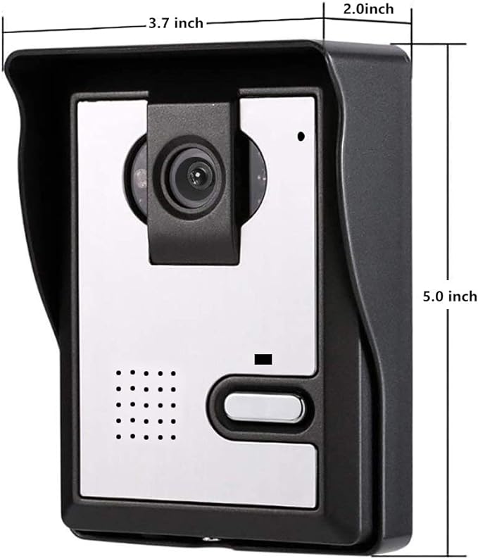 Wired Video Intercom Doorbell System, 3PCS 7-Inches LCD Monitor HD Camera Video Door Phone Doorbell Kits, Support Monitoring, Unlock, Dual-Way Door Intercom, IR Night Vision, Indoor Outdoor