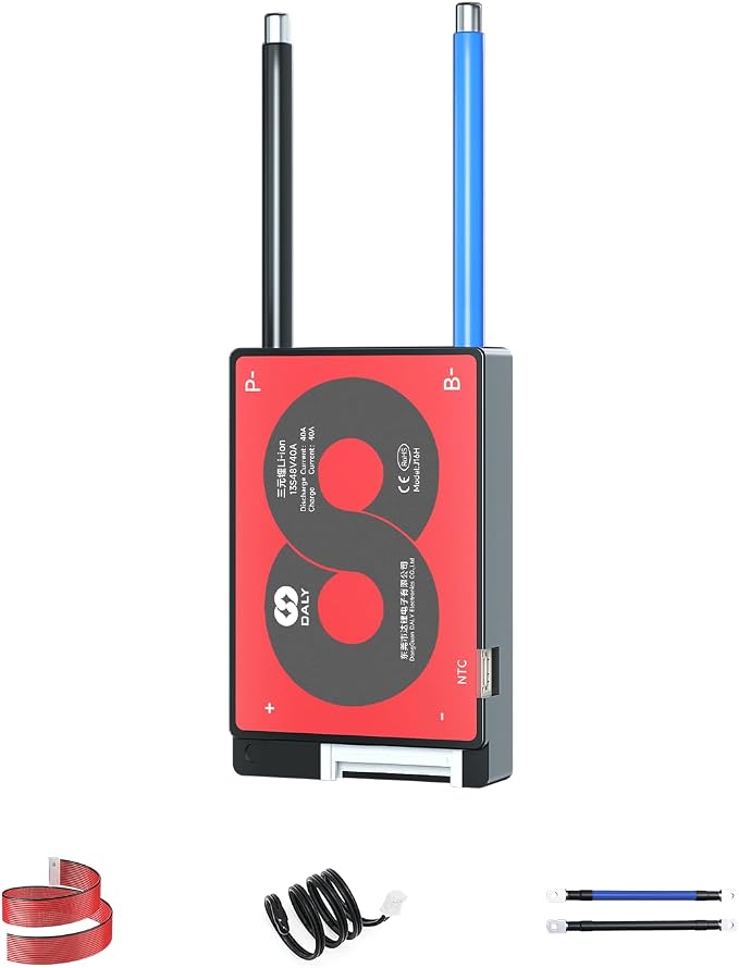 DALY 4S-16S BMS 15A to 200A Protection Board with Balance Wire and Temperature Sensor for Lithium Battery Pack（Li-ion 13S 48V,40A）