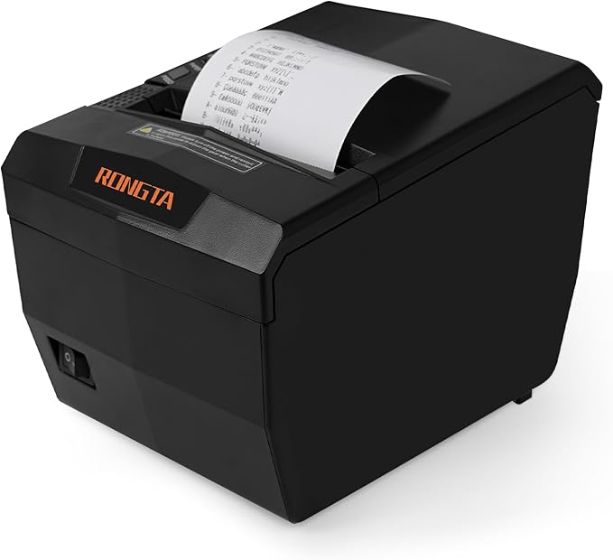 Rongta Thermal Receipt Printer with Auto Cut for Retail & Small Businesses, 80mm POS Printer, High-Speed Kitchen Printer, USB/LAN/Serial, Compatible with Windows/Linux Cups/MacOS/JavaPos/OPOS, RP327