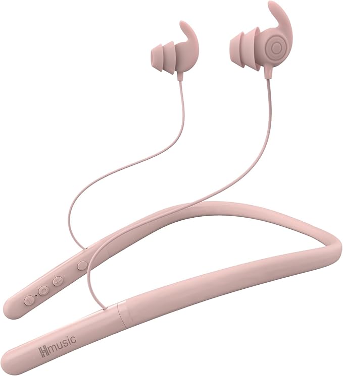 Hmusic HS88 Sleep Earbuds for Side Sleepers – Ultra-Thin Silicone Neckband Headphones, 30dB Noise Isolation, 12H Battery Life with Sleep Timer, Secure Fit for Yoga, Travel, Audiobooks & Meditation