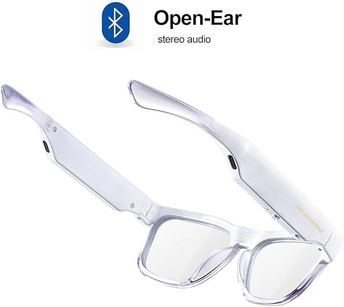 OhO Smart Glasses,32G MP3 Bluetooth Sunglasses with Open Ear Speaker Headphone, Indoor&Outdoor Sports,Polarized UV Protection,For Men Women
