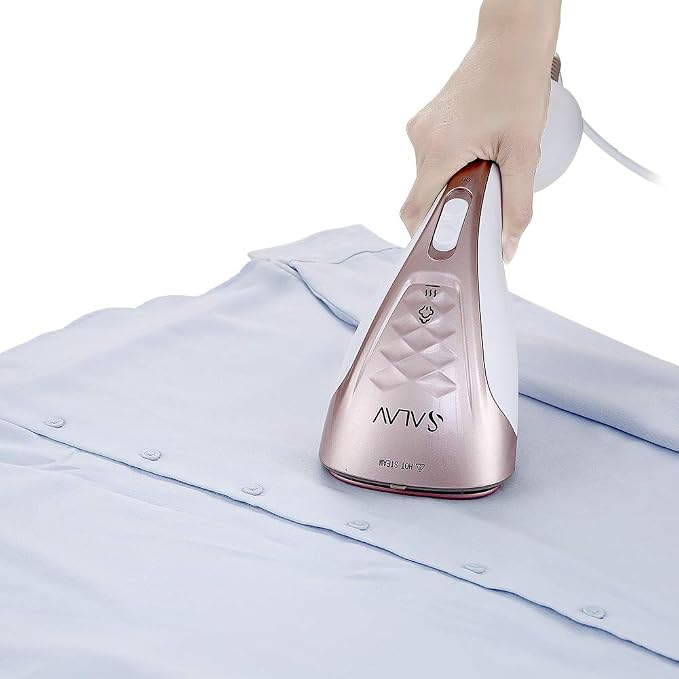 SALAV Steamer for clothes Handheld Iron 2 in 1, 2 Steam Settings, for Both Vertical and Horizontal Garment Handling, Ceramic Coated Metal Steam Panel, 150 ml Big Water Tank, 1150 Watt Rose Gold