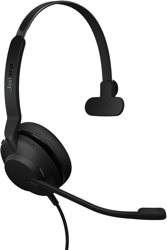 Jabra Evolve2 30 SE (2025 Version) Wired Single-Ear Headphones with Microphone – Computer Headset - USB-A and USB-C Cable - Microsoft Teams Certified - Works with All Meeting Platforms – Black