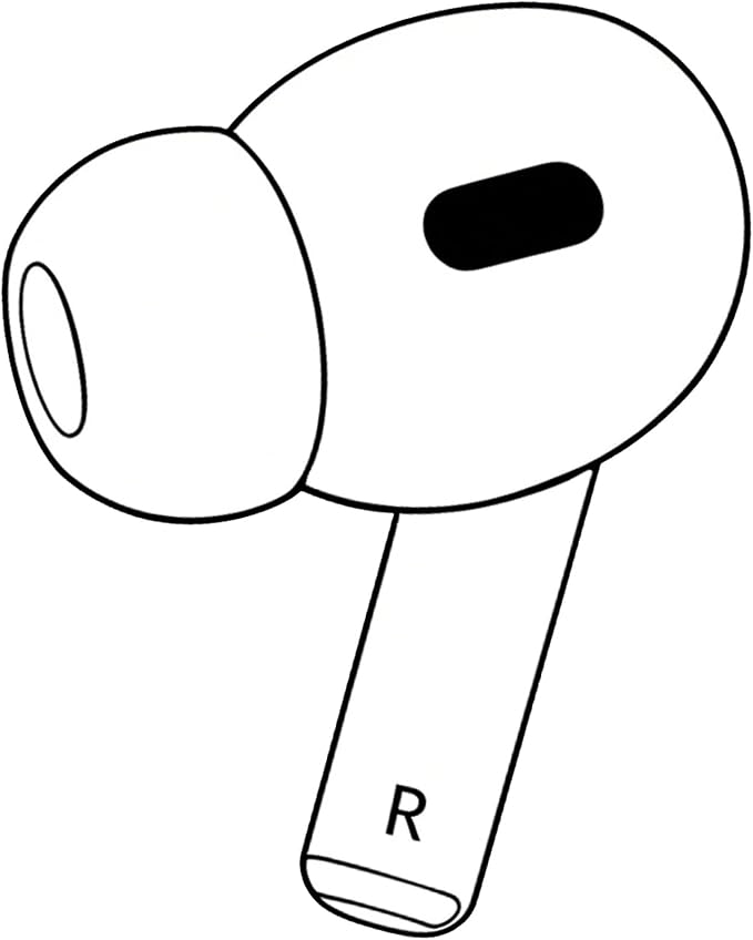 OEM Single Right Earbuds Replacement for Pod Pro (2nd Generation), A3047, A3048, A3049. Genuine Right Ear Side Only, Compatible Original Air Pro 2 A2968 Charging Case (Right-A3047 A3048 A3049)