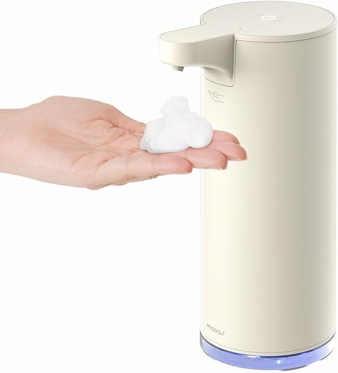 Mooas Visual Waterproof Shower Clock & Automatic Soap Dispenser Touchless Motion Hand Soap Dispenser for Kichen & Bathroom