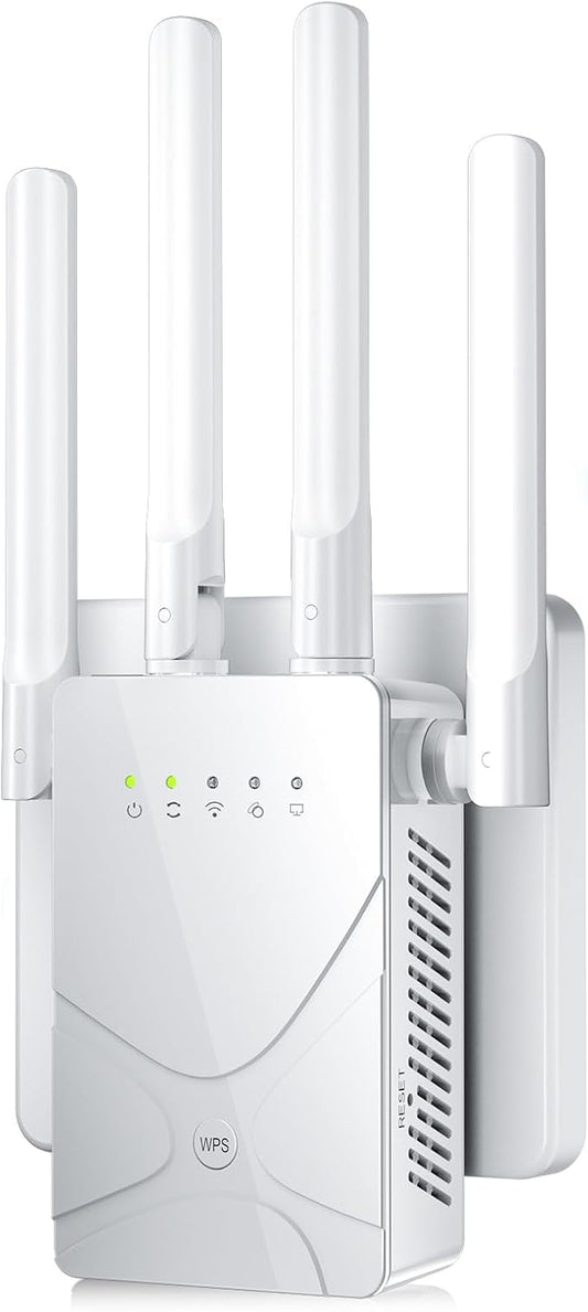 2026 WiFi Extender Signal Booster for Home - Internet Repeater Long Range Covers Up to 58+ Devices, WiFi Booster and Signal Amplifier w/Ethernet Port, WPS Setup