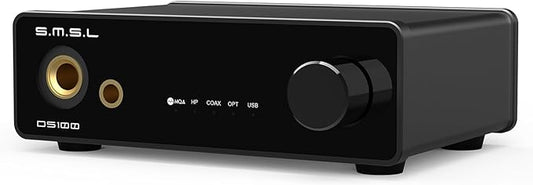 S.M.S.L DS100 USB MQA DAC with CS43131 Chip 6.35mm & 4.4mm Headphone Amplifier Support MQA MQA-CD XMOS XU-316 32bit/768kHz DSD256 USB/Optical/Coaxial Input Mini USB DAC