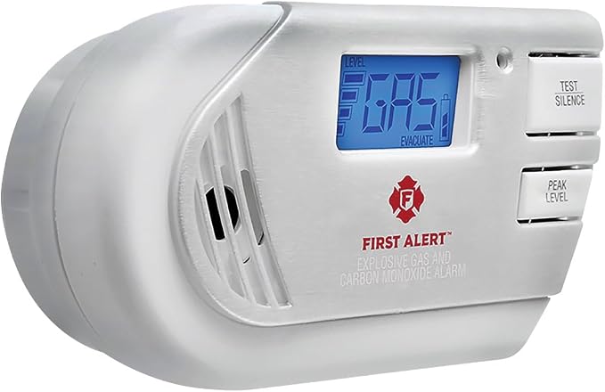 FIRST ALERT Combination Explosive Gas and Carbon Monoxide Alarm with Backlit Digital Display, GCO1CN