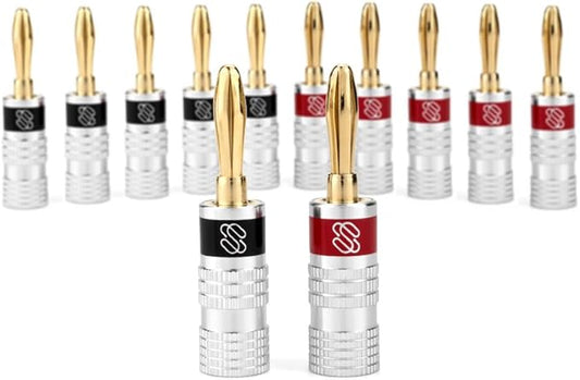 Sewell Direct SW-29751-6 Silverback Banana Plugs(6 pairs/12 pieces)
